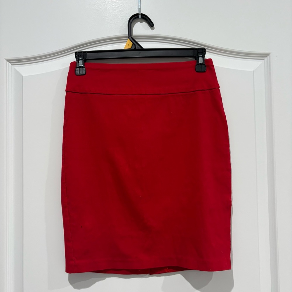 Joe Benbasset Vibrant Red Pencil Skirt